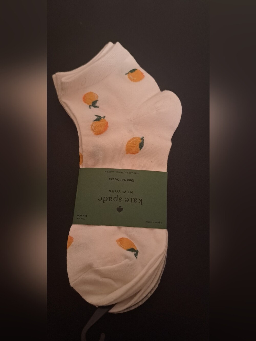 Kate Spade 3 pk Quarter Socks - Picture 1 of 3